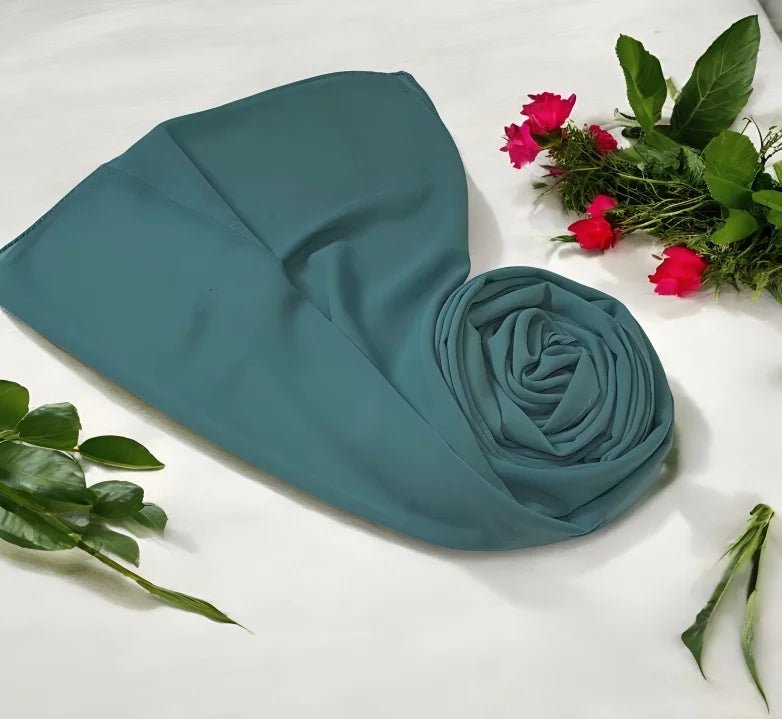 Chiffon Georgette Hijab - Sea Green - hijabellapk