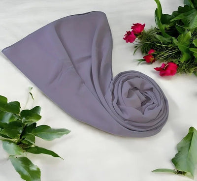 Chiffon Georgette Hijab - Soft Purple - hijabellapk