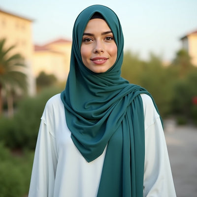 Chiffon Georgette Hijab - Sea Green