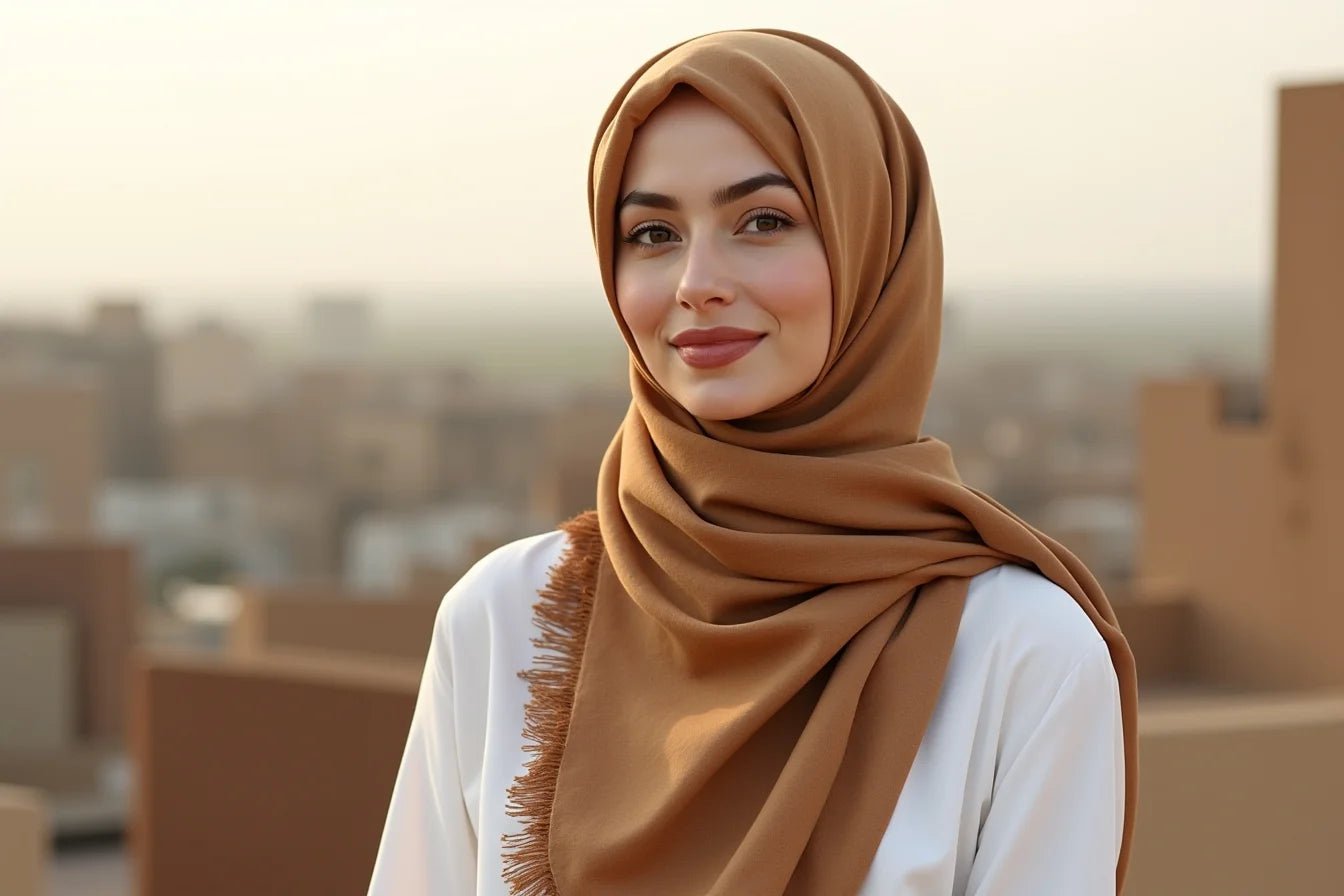 Turkish Lawn Hijab - Soft Brown