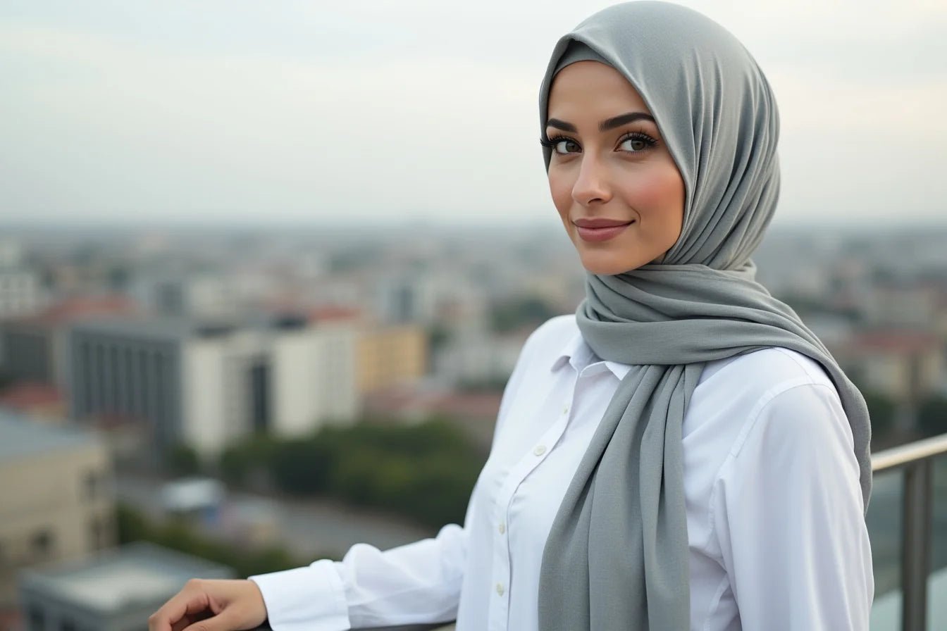 Turkish Lawn Hijab - Grey