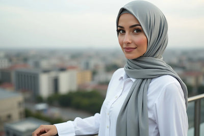 Turkish Lawn Hijab - Grey