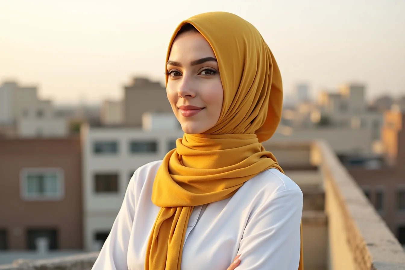 Turkish Lawn Hijab - Mustard