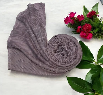 Crinkle Lawn Hijab - Dusty Purple - hijabellapk