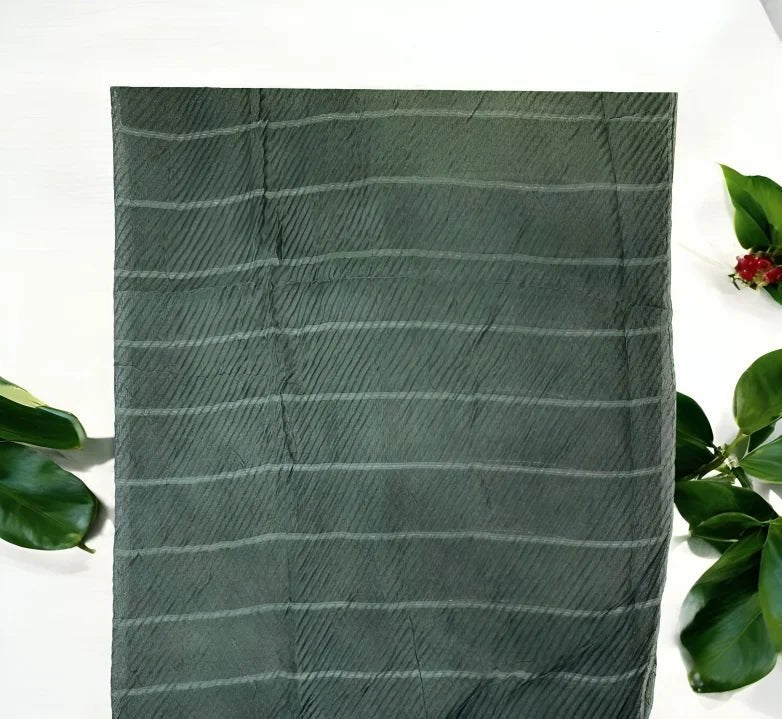 Crinkle Lawn Hijab - Dark Green - hijabellapk