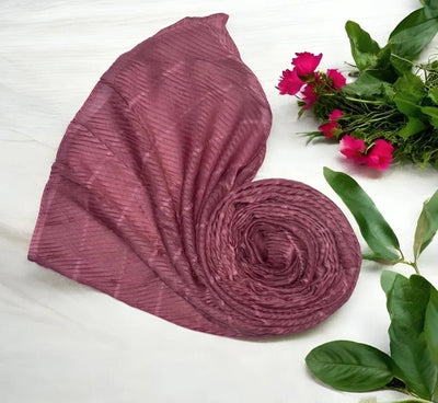 Crinkle Lawn Hijab - Soft Berry - hijabellapk