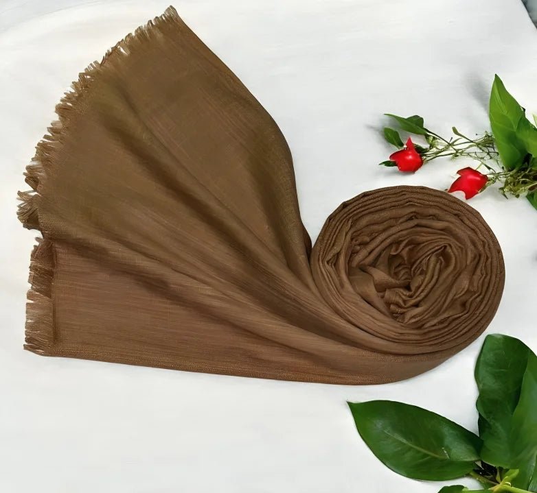 Turkish Lawn Hijab - Soft Brown - hijabellapk